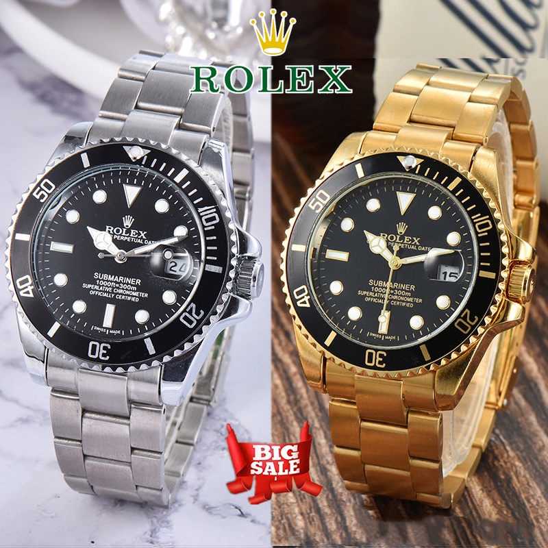 ROLEX Submariner นาฬิกาสําหรับชาย Pawnable สแตนเลส ROLEX นาฬิกาสําหรับชายเงิน ROLEX นาฬิกาสําหรับผู้