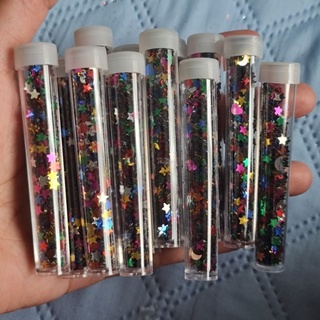 กากเพชร กลิตเตอร์ (glitter) บรรจุ หลอดขนาด1×7.5  cm