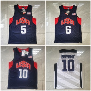 เสื้อกีฬาแขนสั้น ปักลายทีมชาติอเมริกา Dream Team Ten James Kobe Durant