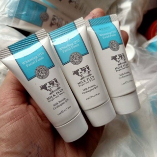 Beauty Buffet Scentio โฟมล้างหน้า นมวัว ( 5 ml. ) ขนาดพกพา Milk Plus Whitening Q10 Facial Foam พร้อมส่ง