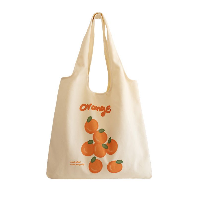 พร้อมส่ง!!!!! A lot of fruit shopping bag dระเป๋าผ้าทรงช็อปปิ้งลายใหม่ เจ้าผลไม้เพื่อสุขภาพ