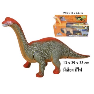 🦕👶🏻ไดโนเสาร์คอยาว มีเสียง ตามีไฟ เดินชนถอย   ใช้ฝึกหัดให้เด็กคลานตามได้นะคะ