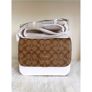 NEW Coach crossbody ลาย c พร้อมส่งใบใหญ่ค่ะ  BRYNN FLAP CROSSBODY IN SIGNATURE CANVAS COACH