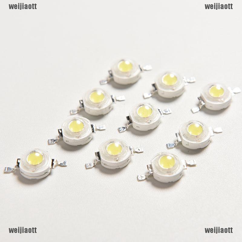 ลูกปัดแฟชั่น 10 ชิ้น 1 w white smd led