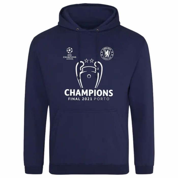 Chelsea CHAMPIONS UCL FINAL PLAIN CUSTOM CHAMPION DISTRO HOODIE JACKET ผลิตภัณฑ์ที่ดีที่สุด