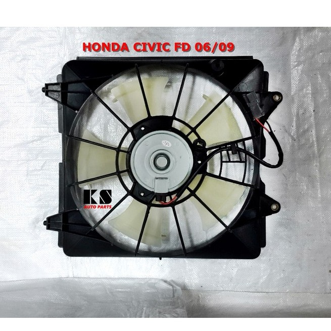 โครงพัดลม พร้อมมอเตอร์ (หม้อน้ำ) HONDA CIVIC FD 1.8L ฝั่งคนนั่ง (ฮอนด้า ซีวิค FD นางฟ้า) ปี 2006 / 2009) ซีวิก พร้อมส่ง
