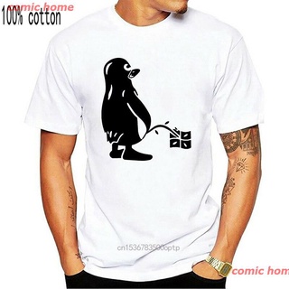 comic home 2021 เสื้อยืดลําลองสําหรับผู้ชายผ้าฝ้ายแขนสั้นคอกลมพิมพ์ลาย Penguin Linux Ubuntu Ozf mens tshirt