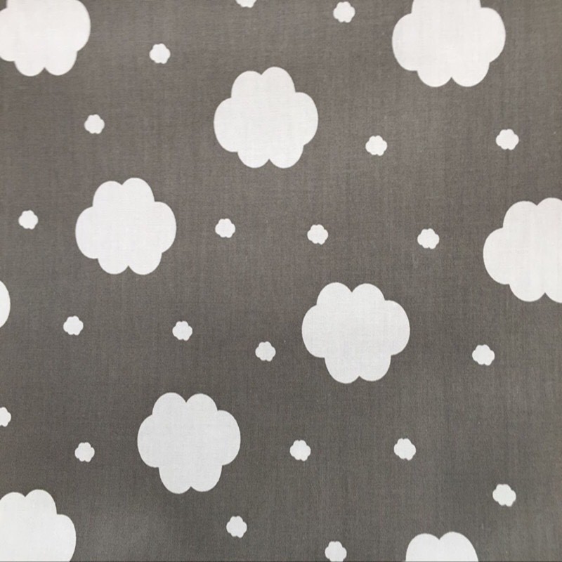 ผ้าคอตตอน 100% ทอทวิล หน้ากว้าง 1.6 เมตร ตัดขายเป็นเมตร พิมพ์ลายเมฆ
