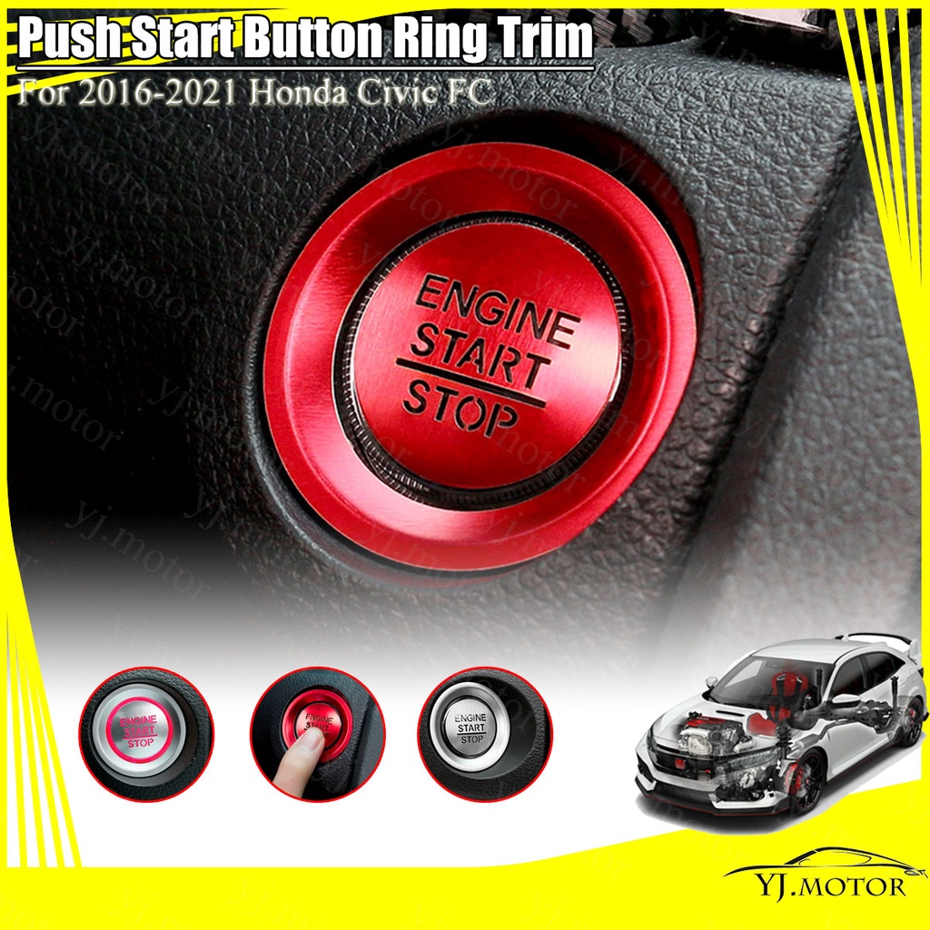 ฝาครอบปุ่มกดสตาร์ทรถยนต์ สําหรับ Honda Civic FC 2016-2021 Push Start Button Sticker