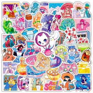 ❉ Harajuku Colorful Crystal Girl สติ๊กเกอร์ ❉ 50Pcs/Set Waterproof DIY Fashion Decals Doodle สติ๊กเกอร์