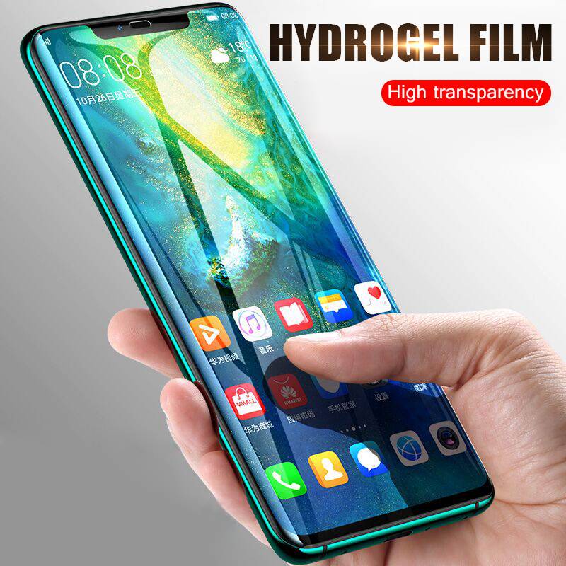 100D Hydrogel ฟิล์มป้องกันสําหรับ Huawei P30 P40 P20 Pro Mate20 Pro ป้องกันหน้าจอฟิล์มสําหรับ Honor 