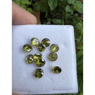 Cubic zirconia Olive Diamond Round 5.00mm Total 10  pieces