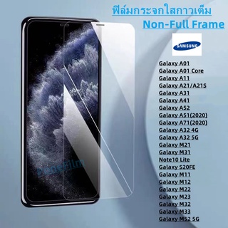 Pone ฟิล์มกระจก ใส NEW Samsung M52 M33 M23 M11 A11 A21 A31 A41 A51 A71 A01 M21 M31 A21S A32 4G-5G A52 S20FE Note10 Lite