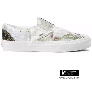 VANS SLIP ON BROCADE PATCHWORK TRUE WHITE SNEAKERS สินค้ามีประกันแท้