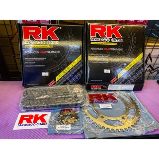 11. ชุดโซ่ สเตอร์หน้า-หลัง งานRK  R15 new / XSR / MT15  โซ่ 428KLO สเตอร์หน้า14ฟัน สเตอร์หลัง48-54ฟัน ชุดSET RK