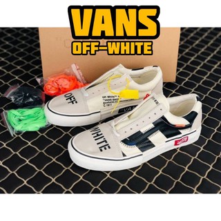 รองเท้าVANS OFF-WHITE รองเท้าแวนส์พร้อมกล่อง VANS OLD SKOOL