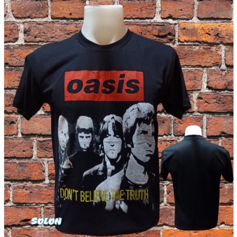 เสื้อวง OASIS แขนสั้น ไม่มีตะเข็บข้าง คอฟิต ป้ายUSA วงร็อคคต่างประเทศ