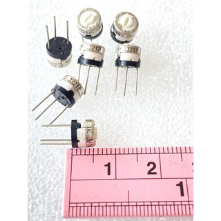 (แพ็ค1ชิ้น) Single turn trimmer resistor 3321P-1-102 1K แบรนด์ murata JAPAN ทริมพอตตัวเหล็ก Sizeเล็ก 3ขา