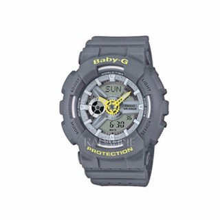 CASIO Baby-G นาฬิกาข้อมือผู้หญิง สีเทา สายเรซินรุ่นBA-110PP-8ADR-Grey