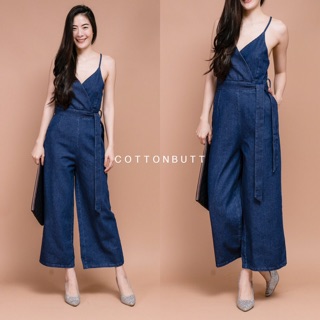 Denim Wrap Jumpsuit