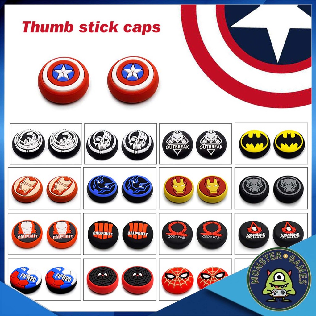 Analog Caps 1 คู่ สำหรับ จอย PS4, Ps5, Xbox, จอย Pro (จุกจอย ps4)(ที่ครอบอนาล็อค)(จุกอนาล็อค)