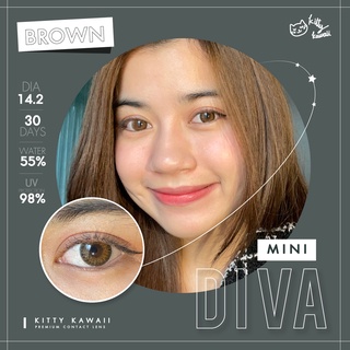 คอนแทคเลนส์ Kitty kawaii รุ่น Mini Diva brown