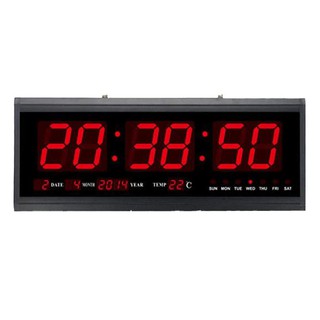 spz นาฬิกาดิจิตอล LED DIGITAL CLOCK แขวนผนัง 48x18.2x4.8 ซ.ม รุ่น JH4819 (ตัวเลขสีแดง)