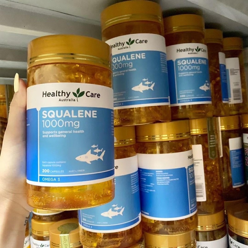 นำมันตับปลาฉลาม 1000mg Healthy care SQUALENE จากออสเตรเลียขนาด200ซอฟเจล