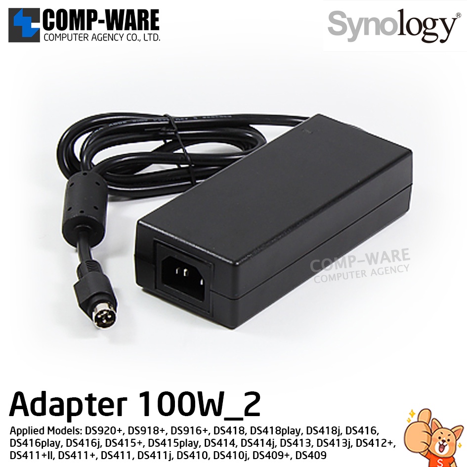 SPARE PART - Synology Adapter 100W_2 for DS923+, DS920+, DS918+, DS916+, DS418, DS418play, DS418j, D