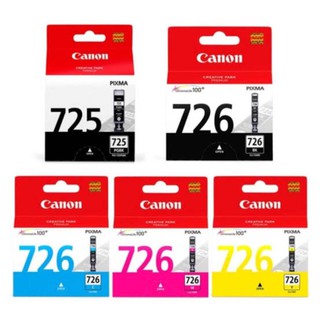 ตลับหมึก CANON 725PGBK + 726 BK C M Y (nobox) ไม่มีกล่อง ยกชุด 5 ตลับ