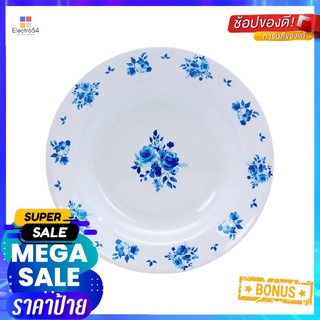จานเมลามีนลึก 8" SUPERWARE BLUE FLORALMELAMINE DEEP PLATE 8" SUPERWARE BLUE FLORAL