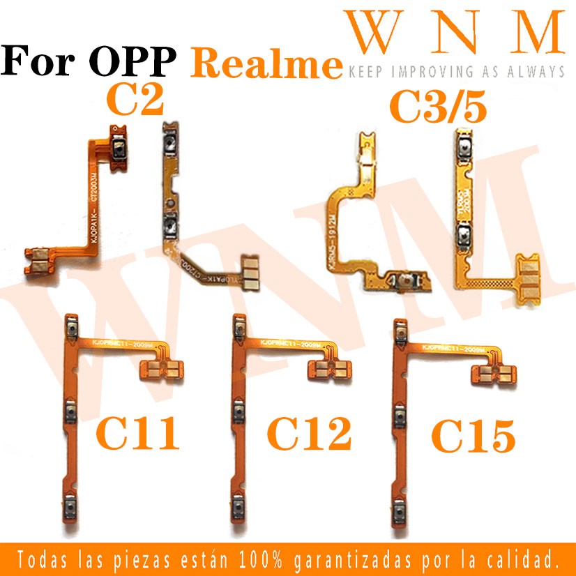 สําหรับ OPPO Realme C2 C3 C5 C11 C12 C15 / A1K Flex Cable Volume Power เปิด/ปิดปุ่มสวิทช์ Flex Ribbo