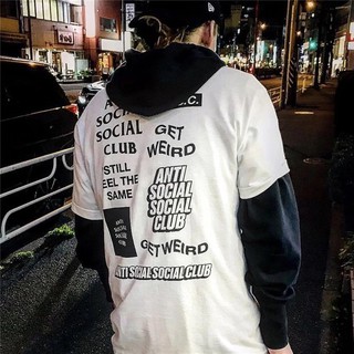 เสื้อยืดผ้าฝ้ายพิมพ์ลายแฟชั่นเสื้อยืด Anti social club ป้ายครบ งานเนี๊ยบ New Collection 2022 [Limited Edition]