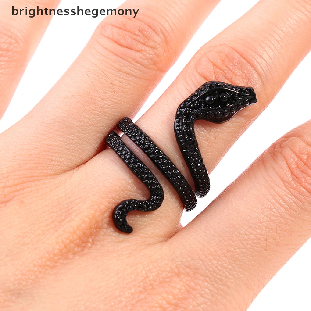 BGTH 4Pcs/set Vintage Snake Shape Rings Women Men Gothic Finger Ring Sets Jewelry Vary #8