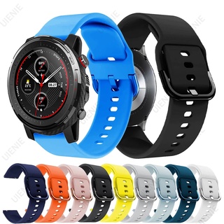 สายนาฬิกาข้อมือซิลิโคน แบบนิ่ม 22 มม. สําหรับ Xiaomi Amazfit Stratos 3 2 2s Huami Amazfit GTR 47 มม. 2022