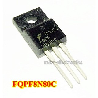 (1ตัว) FQPF8N80C , 8N80 , MOSFET N-CH 8A 800V TO-220FP (รหัสสินค้า M01537)