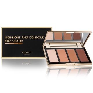 Browit By Nongchat Highlight and Contour Pro Palette (3.5gX4สี) บราวอิท น้องฉัตร ไฮไลท์และคอนทัวร์ ไว้ในตลับเดียว 75654