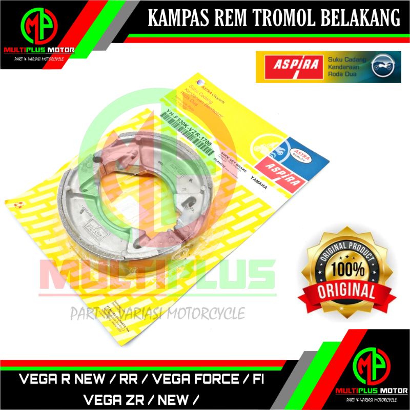 ผ้าเบรคหลัง ASPIRA VEGA R NEW, VEGA RR, VEGA FORCE FI, VEGA ZR, VEGA ZR NEW