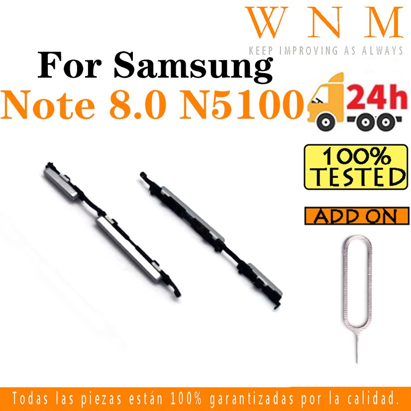 ปุ่มเปิดปิดสําหรับ Samsung Galaxy Tab Note 8.0 N5100 GT-N5100 ปุ่มเปิดปิดระดับเสียง ปุ่มขึ้นลงด้านข้