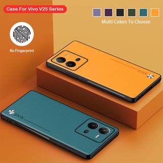 เคสโทรศัพท์มือถือหนัง กันกระแทก แฟชั่นเรียบง่าย สําหรับ Vivo V25 Pro V25e VivoV25 VivoV25e 5G 4G 2022