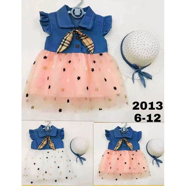 [0-3th] CHILDRENS TUTU DRESS PARTY DRESS FREE BEACH HAT / CHILDRENS TILE TUTU DRESS WITH STAR MOTIF 