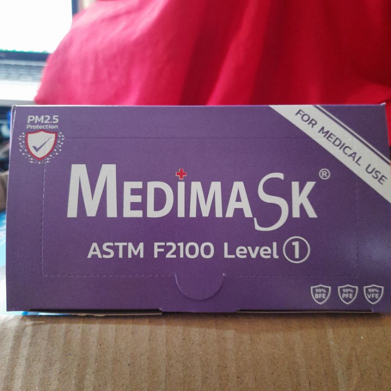 Medimask หน้ากากอานามัย3ชั้น ใช้ครั้งเดียวทางการแพทย์