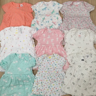 เสื้อผ้าเด็ก บอดี้เดรส งานแบรนด์ carters แท้ชนเว็บ ไซส์ 6m - 24m