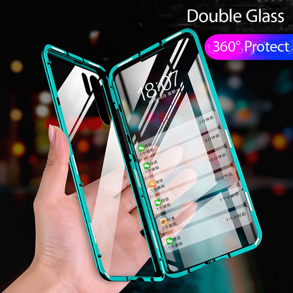 Huawei Nova 7 7se 5T 2i 4 4e 3 3i 3e Case กระจกสองด้านการดูดซับแม่เหล็ก Double  กระจกเทมเปอร์ 360 Fu