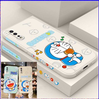 Doraemon cartoon  🔥 For เคส vivo Y17 Y12 Y15 Y12i Y11 Y11S เคส VIVO Y20 Y20i Y12S Y20SG Y19C Y93 Y85 V9 Z3X Z1 y5s y19 z5i Y9s Y67 Y66  เคส VIVO S1 Y70S Y51S z3i z3 v11i iqoo Z3 Y72-5G soft phone case เคสโทรศัพท์ขอบตรงลายดอกไม้ย้อนยุค