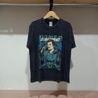 เสื้อยืด พิมพ์ลาย Pablo Escobar สีดํา พรีเมี่ยม โอเวอร์ไซซ์สามารถปรับแต่งได้