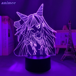 Danganronpa โคมไฟกลางคืน Led อะคริลิค ลาย Ibuki Mioda 3d ของขวัญ สําหรับตกแต่งห้องนอนเด็ก