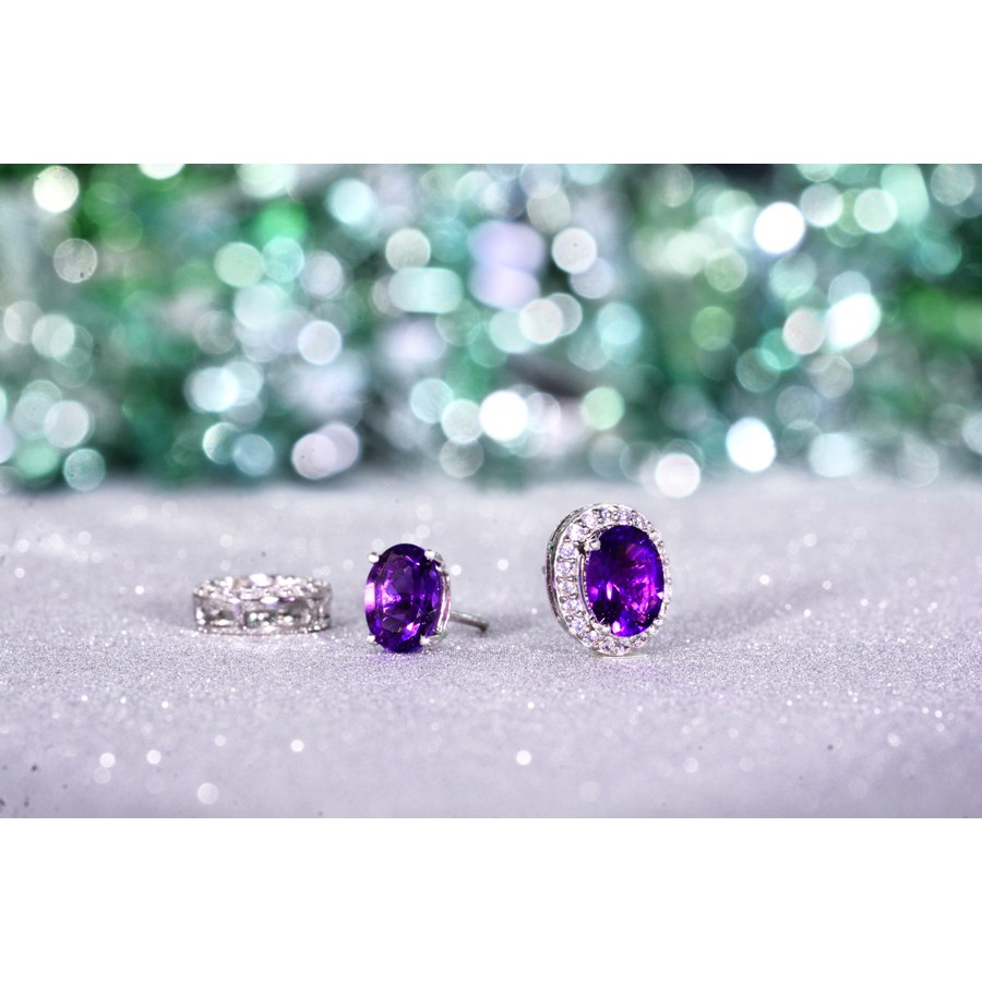 Earrings Jacket Earrings 2 Ways Set 4 pairs Oval Shape