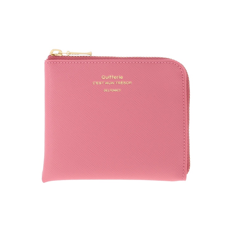 DELFONICS Quitterie half zip case/1 pocket/Card Wallet/Coin Purse/Small wallet/Card case