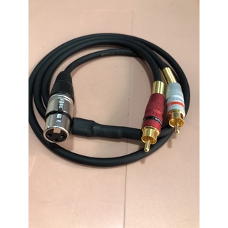 สายyXLRเมีย1-RCA2L/Rทำจากสายชีลสเตอริโอยี่ห้อWireman